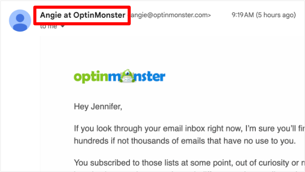 OptinMonster email 