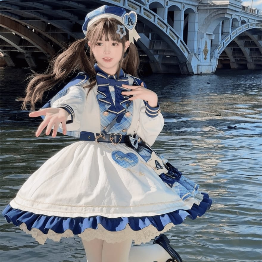 アイドル衣装 コンカフェ衣装 ステージ衣装 青色 - コスチューム・コスプレ