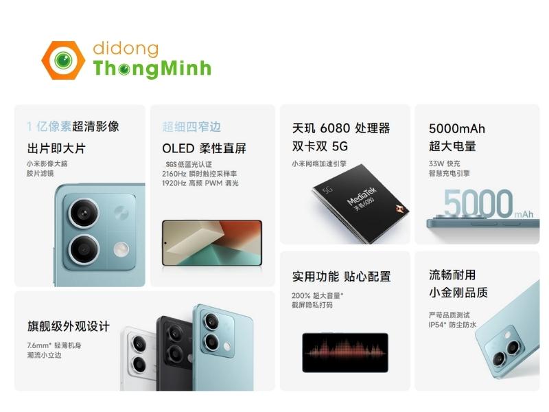 Nên Xiaomi Redmi Note 13 ở Di Động Thông Minh đảm bảo chính hãng uy tín, giá cả hợp lý