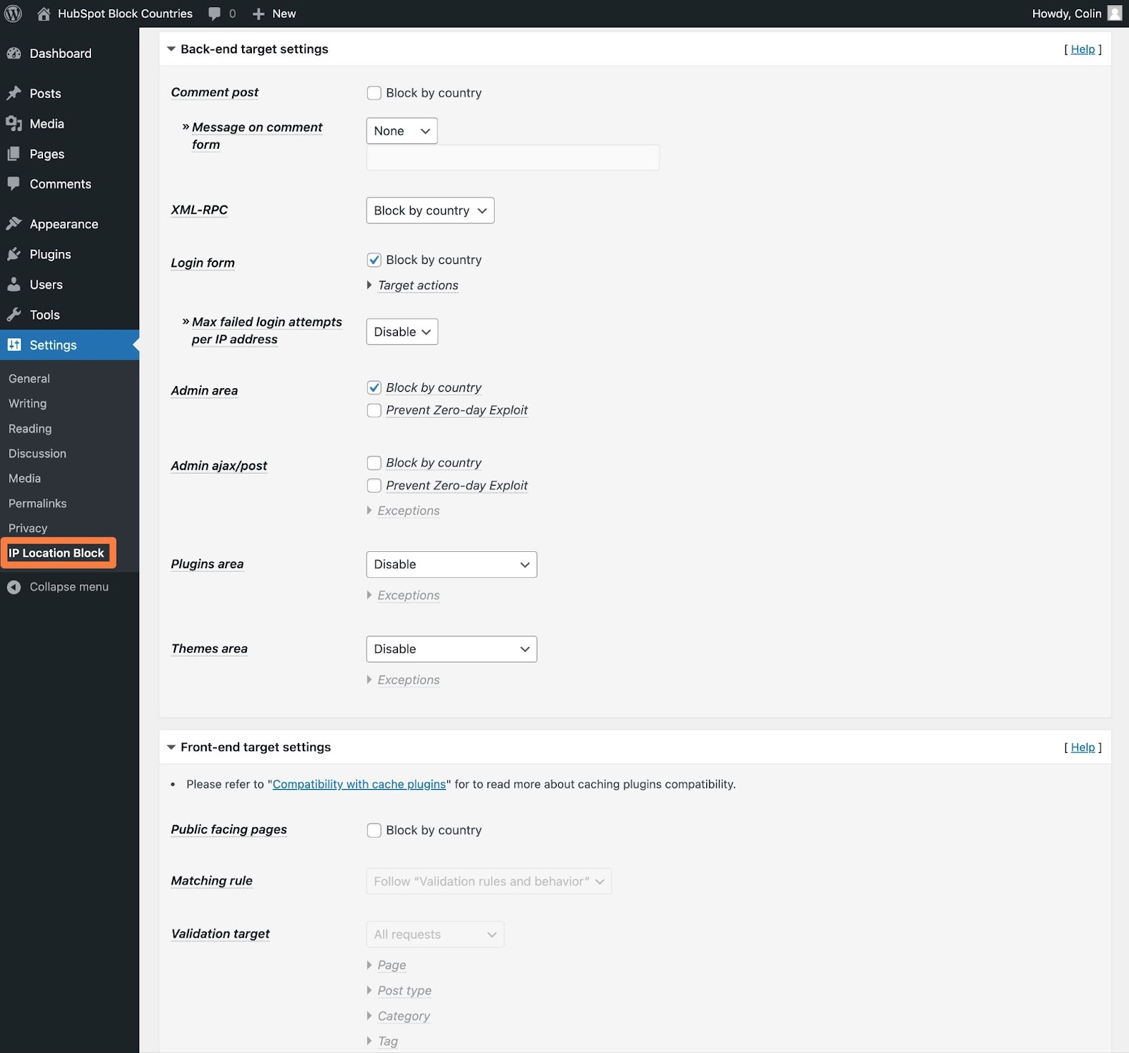 WordPress plugin to block countries, how to set up country-blocking rules in IP Location Block plugin.