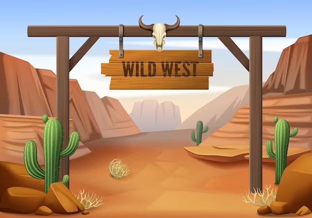 Wild West Cartoon Illustration