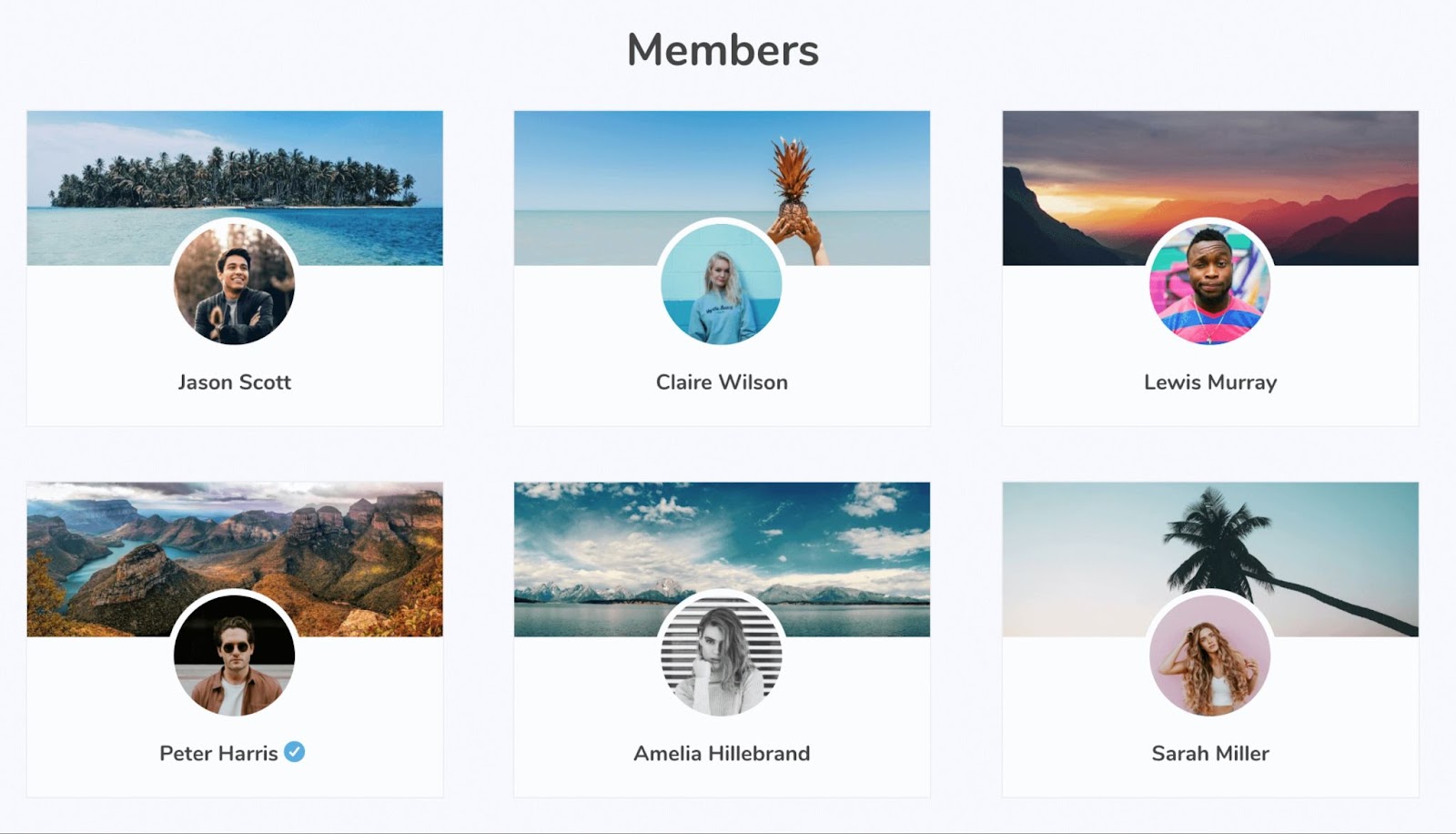 An example of a frontend directory from Ultimate Member