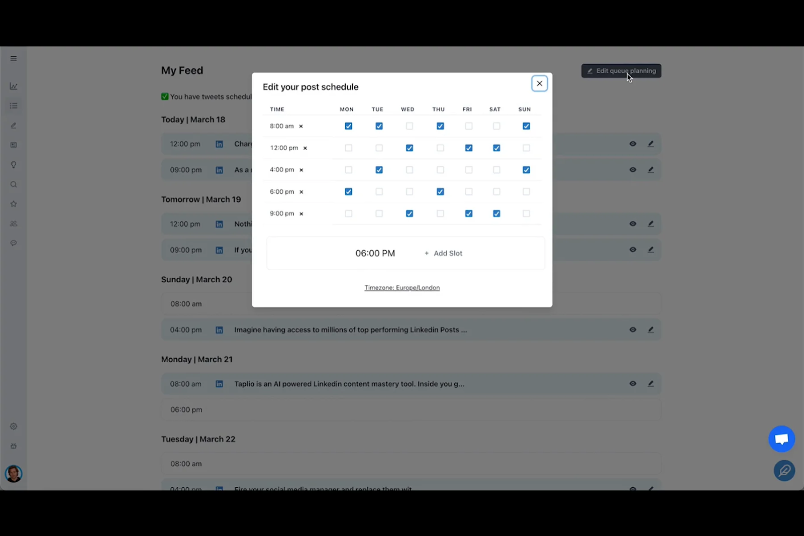 Write & Schedule LinkedIn Posts with Taplio