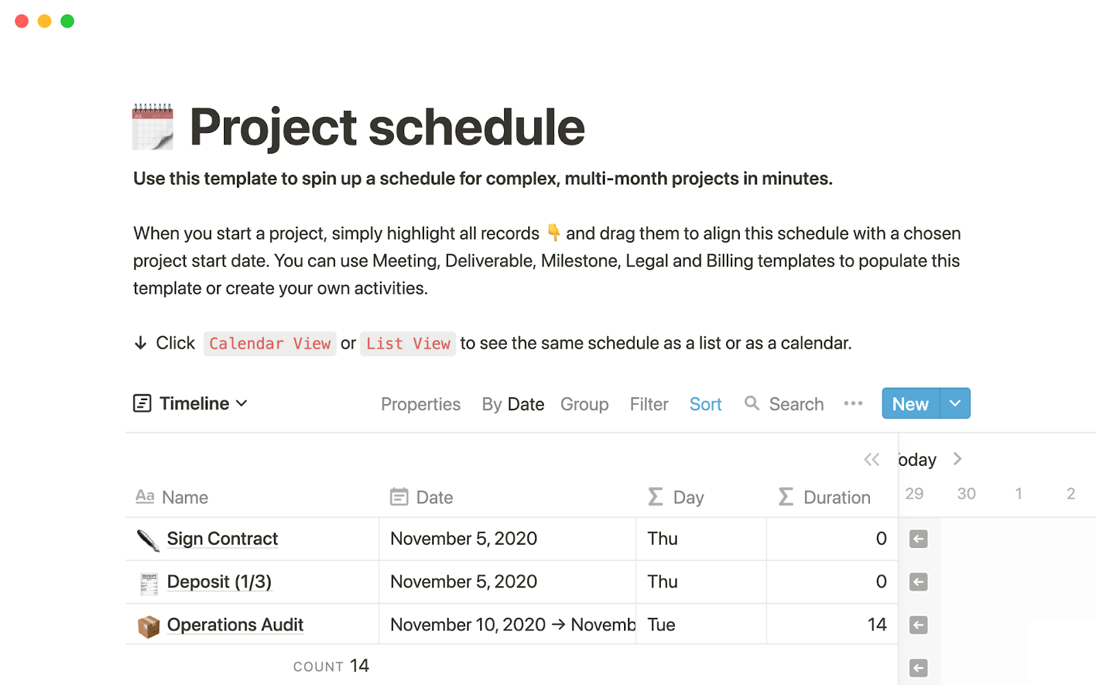 Project Management for Notion Calendar