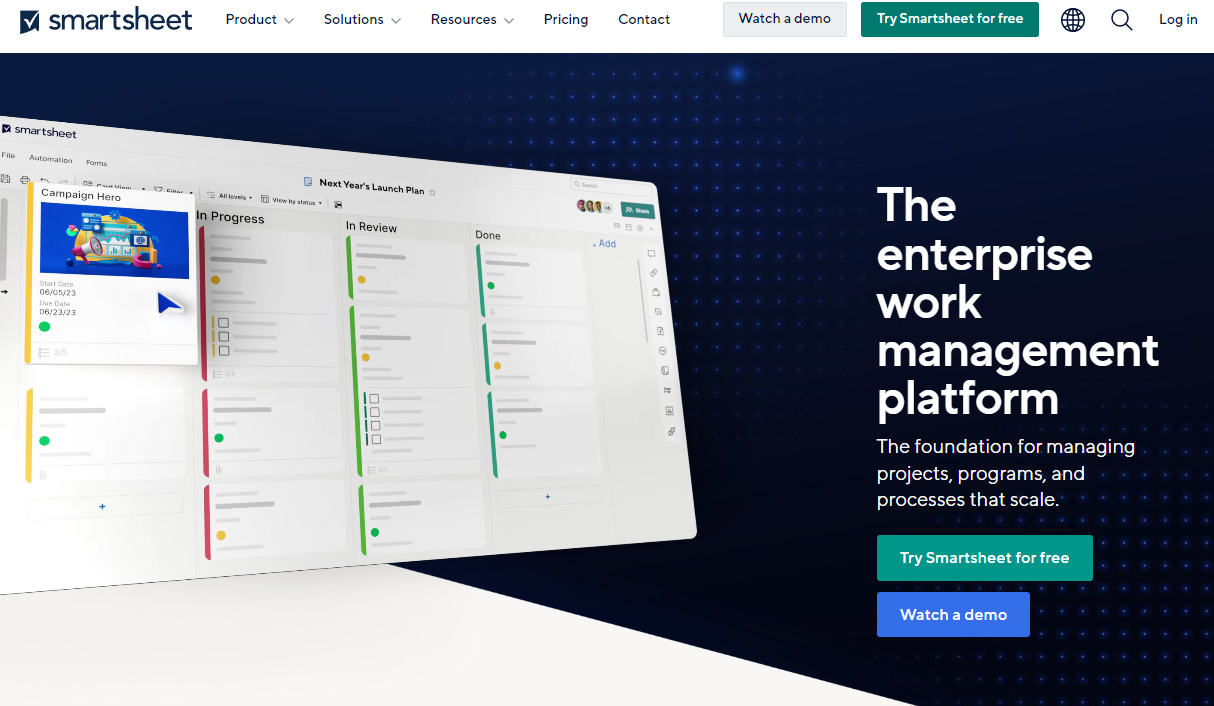 Smartsheet: The enterprise work management platform