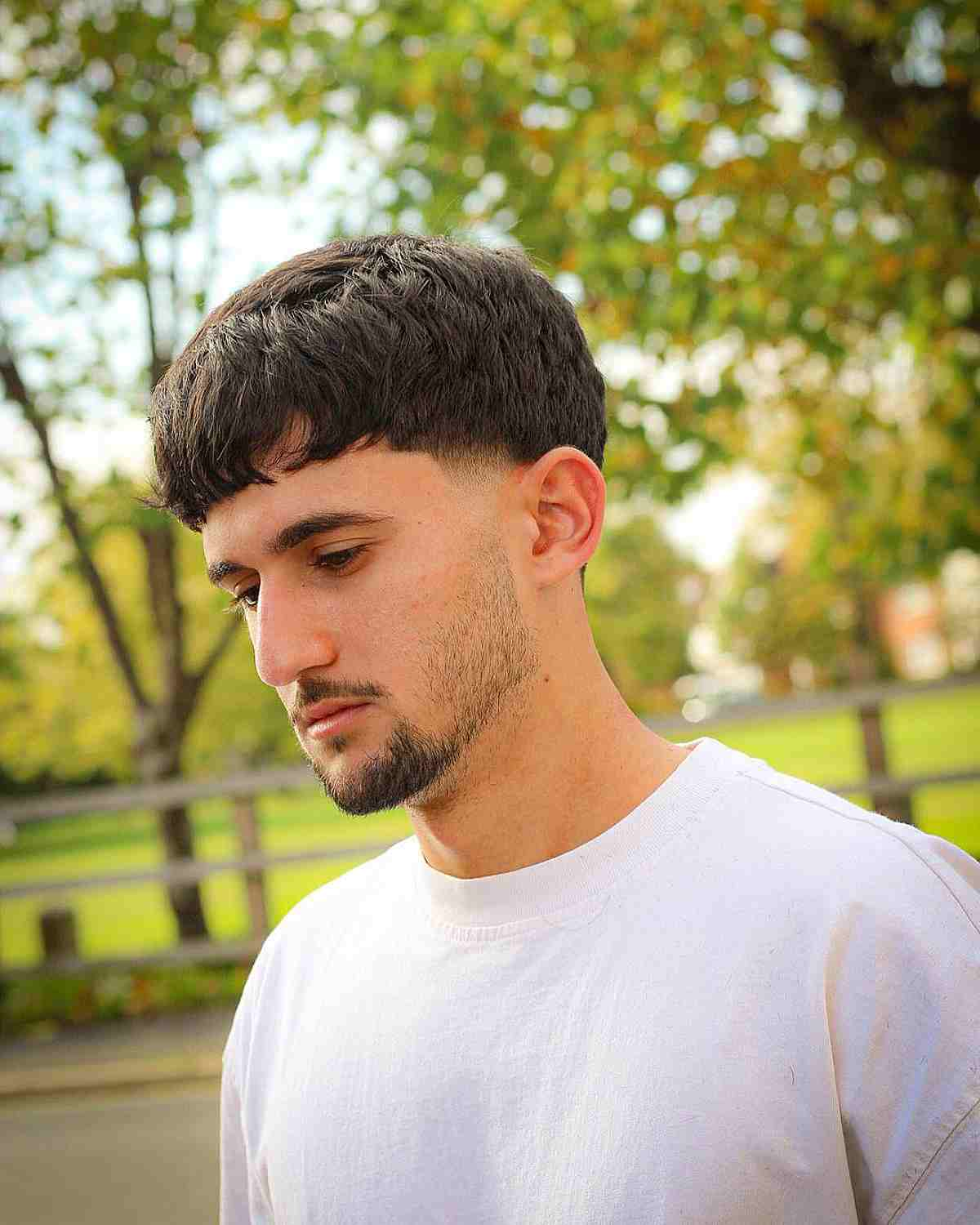 Low Taper With Layered Bowl Cut