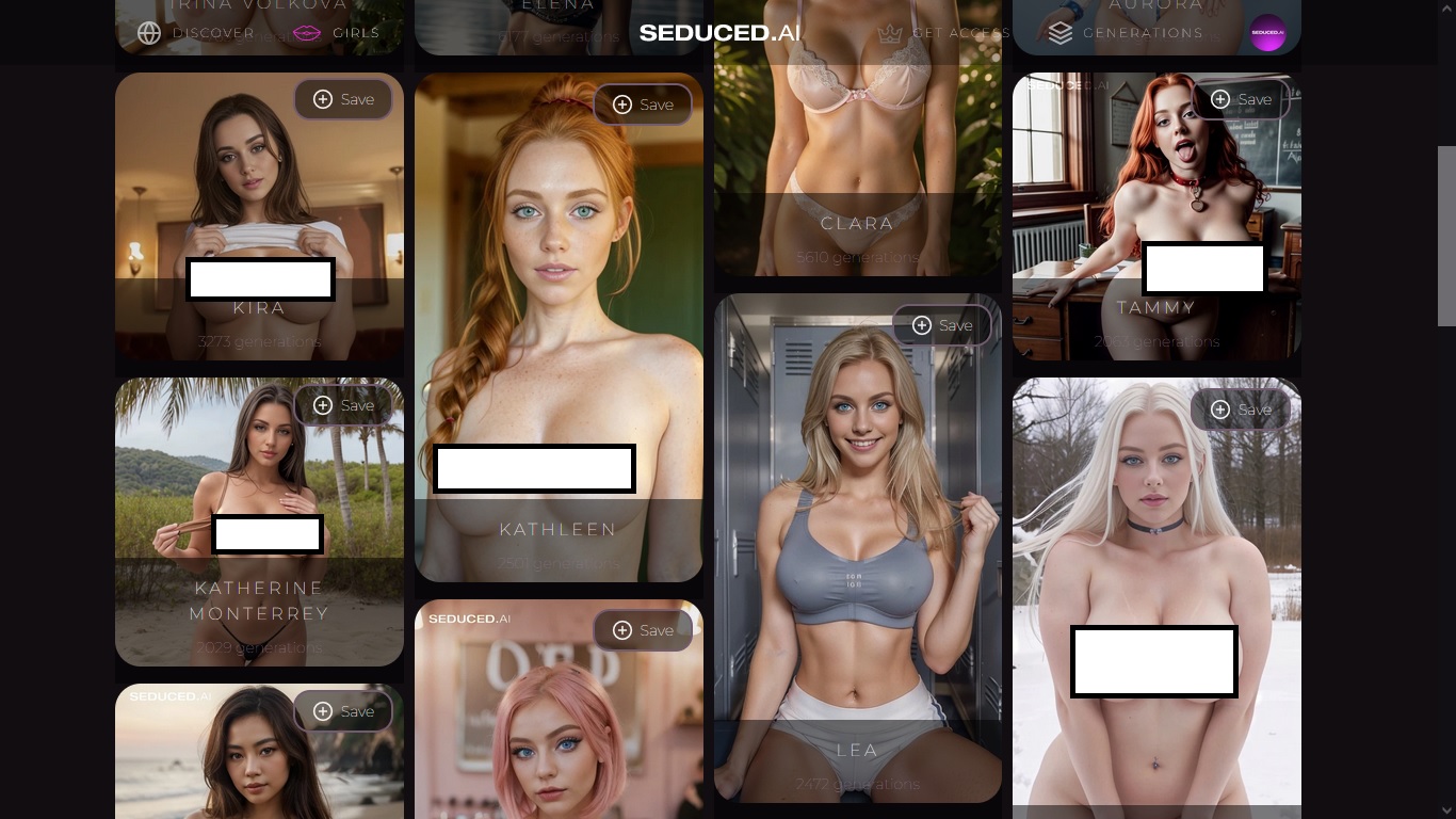 AI images generated by Seduced AI