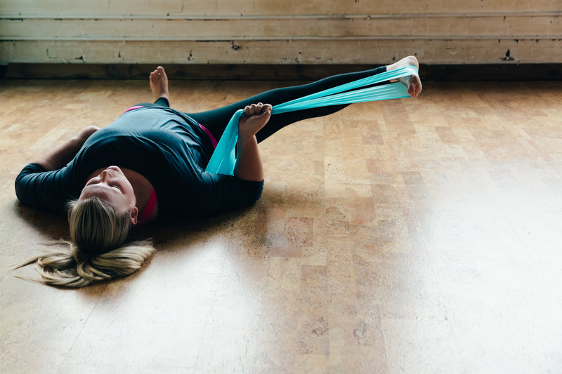 resistance band leg stretch - Image of Jewelry and Accessories, An image of someone wearing Baltic a