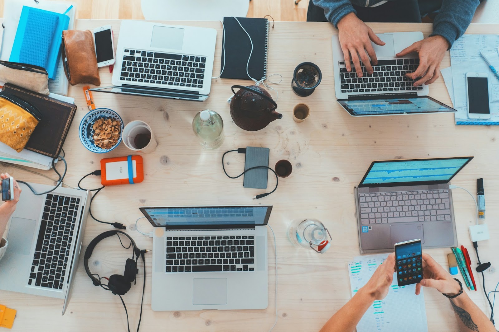 people sitting at a desk