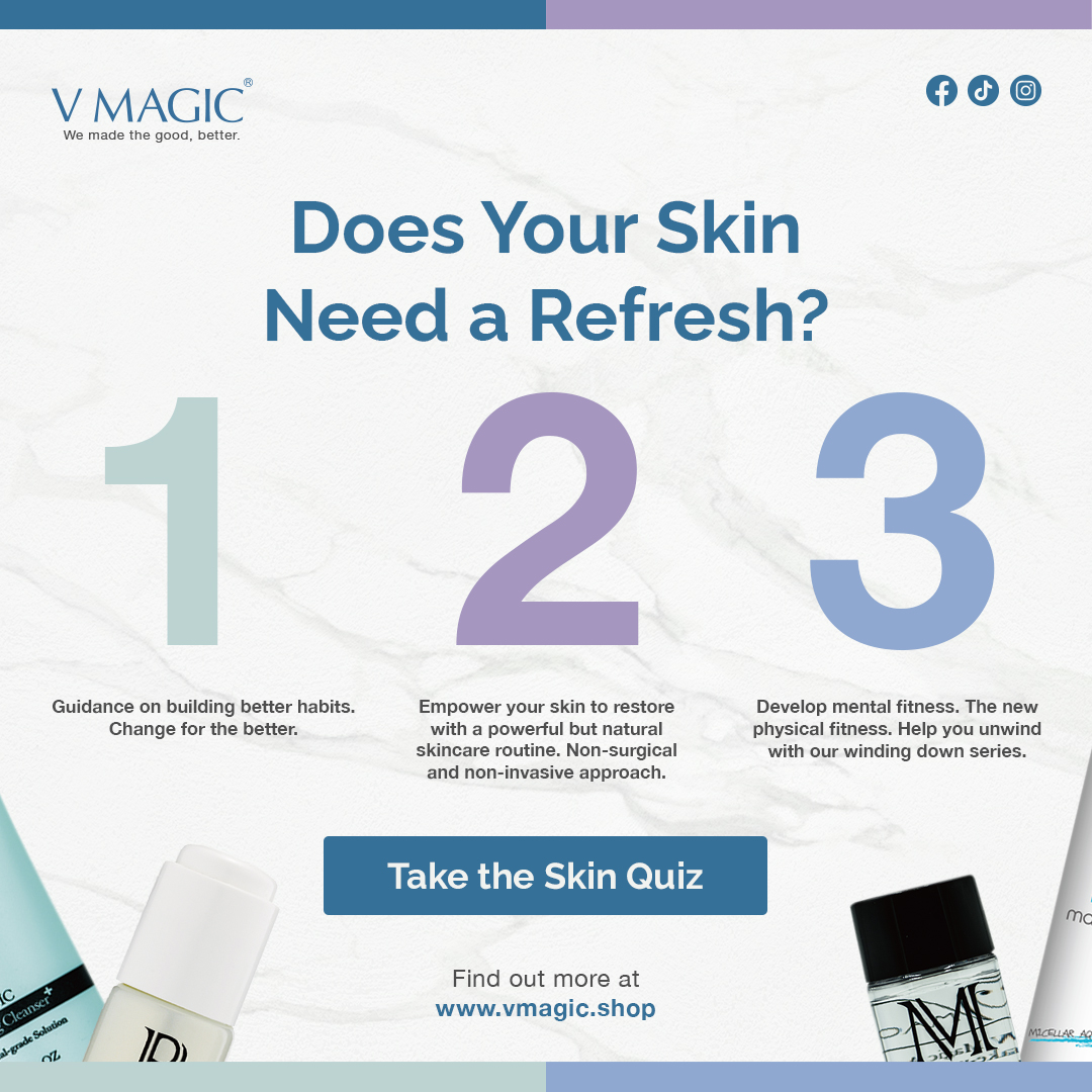 Taking a skin quiz is as easy as 1, 2, 3, so you know what your specific skin type is and what it needs. 