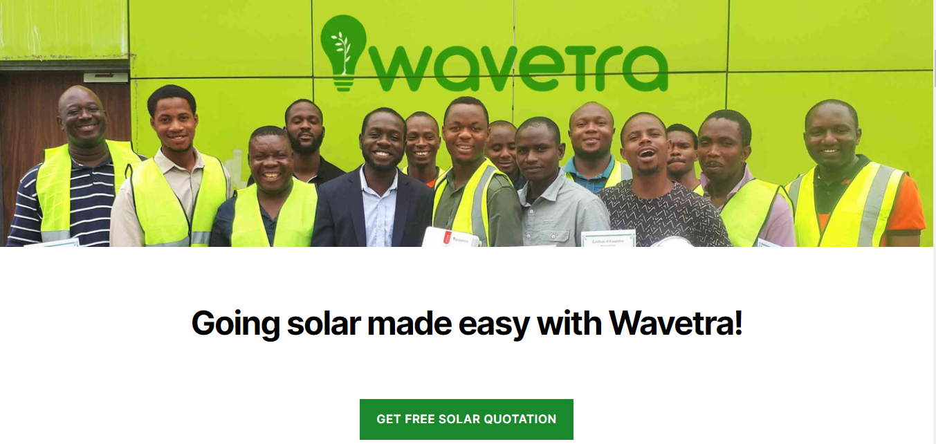 Wavetra Energy Limited is a solar energy company in Nigeria
