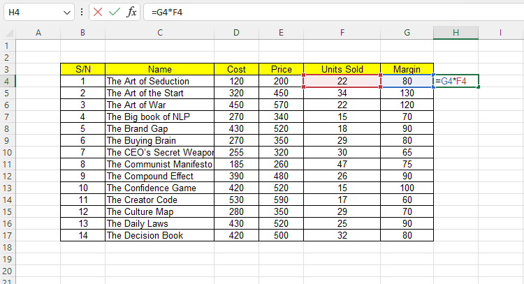 How to Calculate Profit from Sales Using Spreadsheets