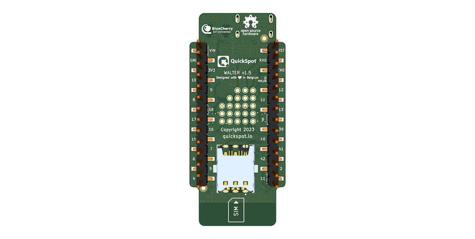 A close-up of a circuit board

Description automatically generated