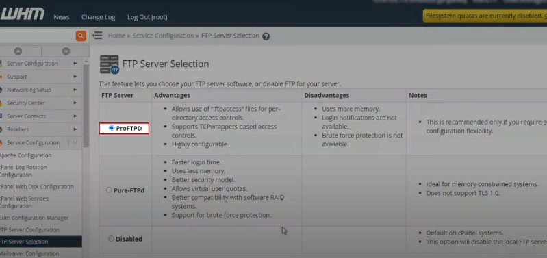  FTP Server Type