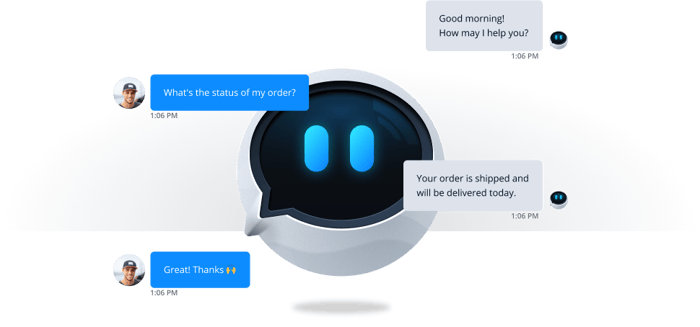 Chatbot tiến hành trò chuyện với khách hàng.