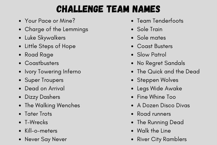 Challenge Team Names
