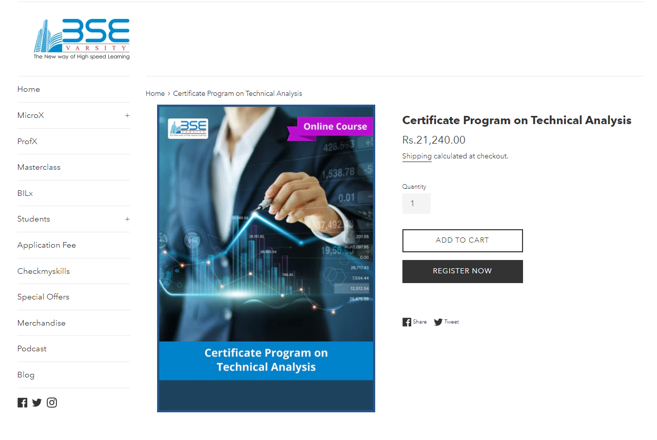 Best Technical Analysis Courses - Certificate program by BSE Varsity