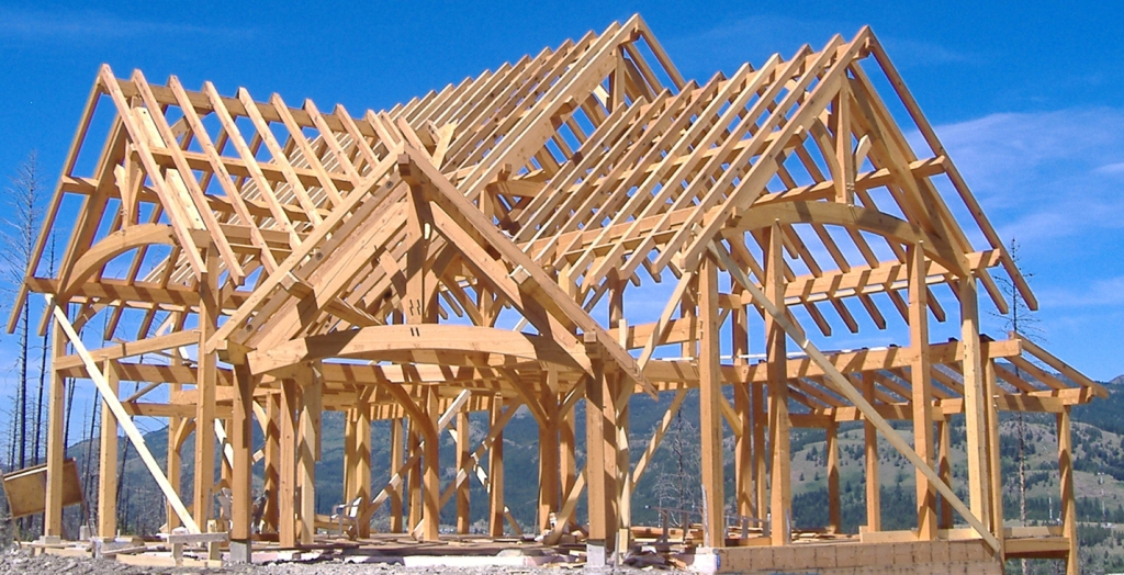 Timber framed Structure: Straw bale Construction