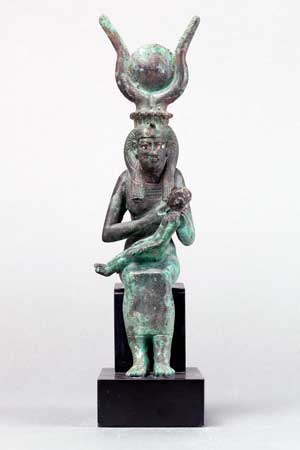 Tradicional pose de Ísis amamentando Horus
Escultura egípcia do Período Ptolomaico (entre 712-323 aC)
Met Museum - N.Y.