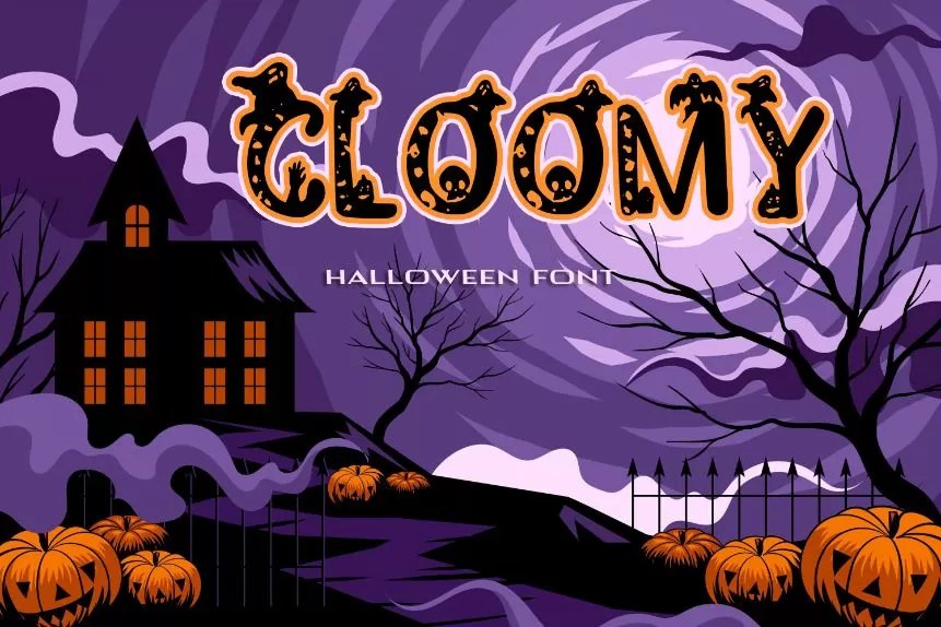 cloomy halloween font