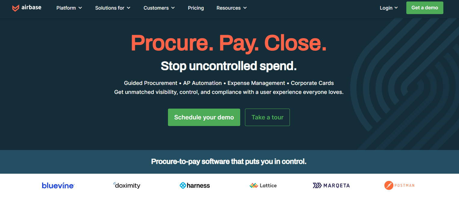 Airbase: Procure. Pay. Close. Stop uncontrolled spend