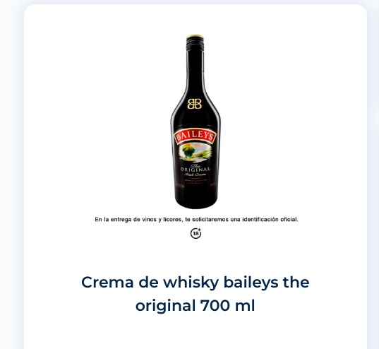 Datos de Shelftia, sobre la estrategia de precios y promociones de Baileys en México, 2023-2024.
