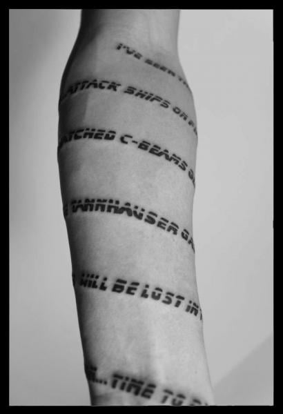 Text Wrap Around Tattoo