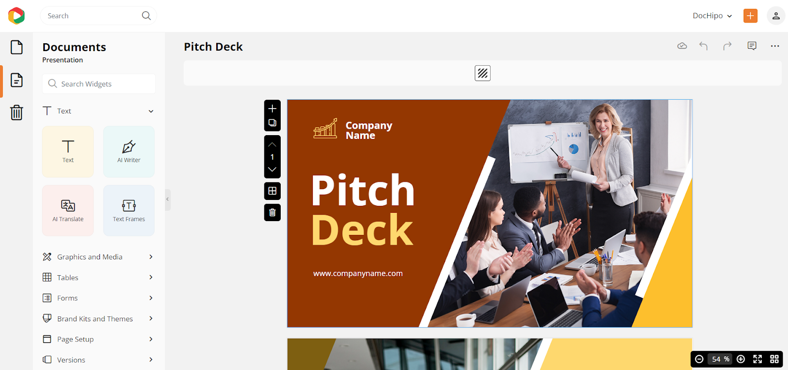 Pitch deck template