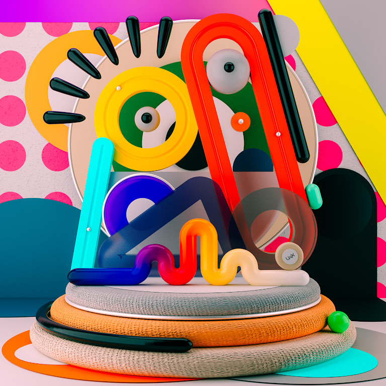 3D lettering numbers 3D typography colorful vibrant abstract 3d sculpting lighting ILLUSTRATION  composition