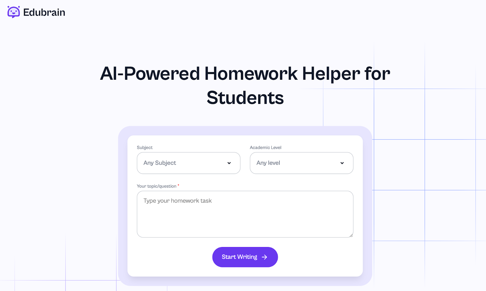 Edubrain.ai is an AI-powered homework helper for students