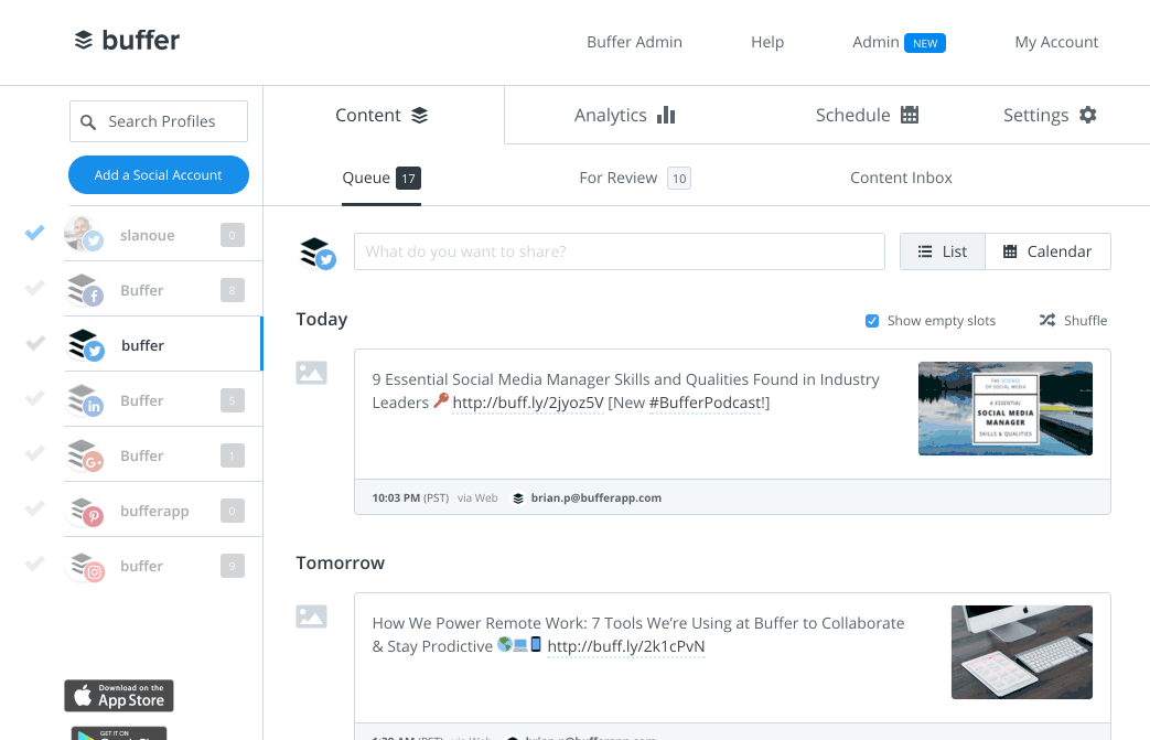 Design & Functionality of Buffer