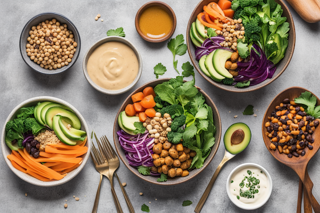 Vibrant Vegan Buddha Bowl with Tahini Dressing