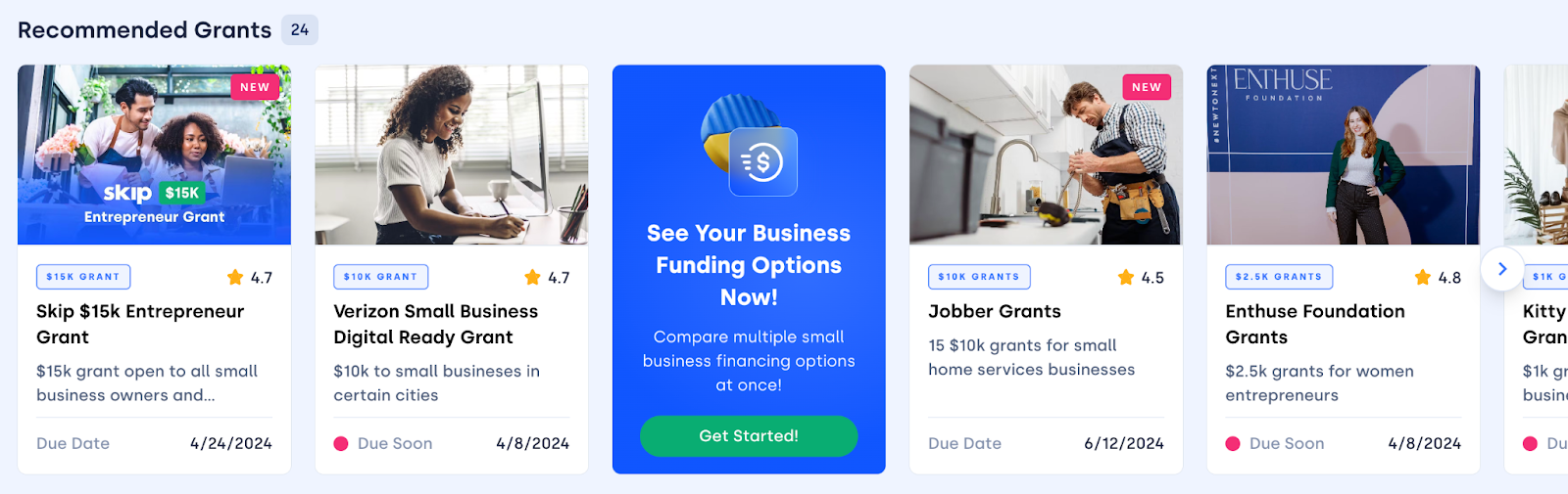 Skip business grants