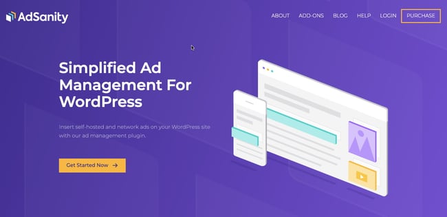 product page for the amazon affiliate wordpress plugin AdSanity