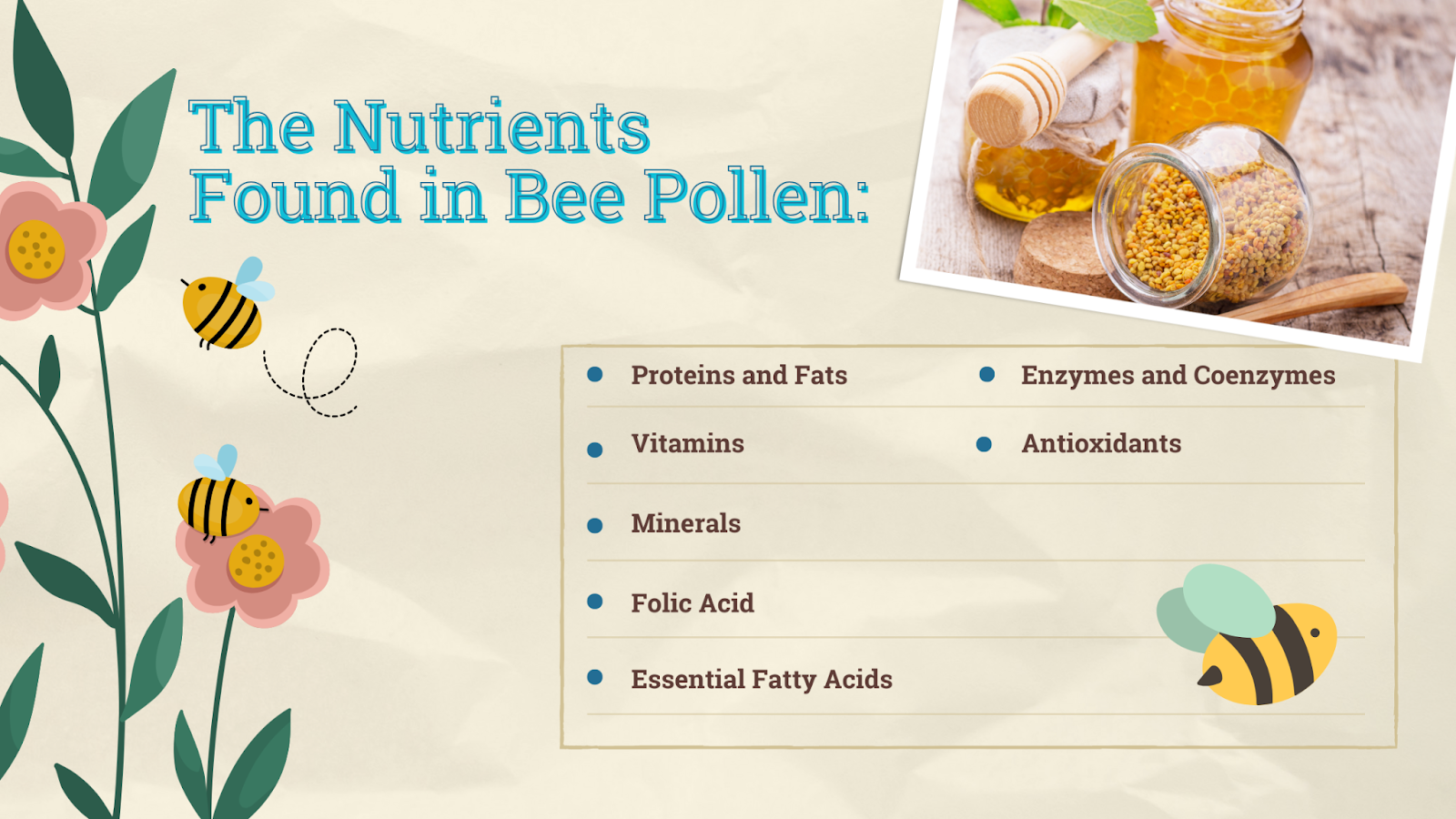 Nutrients found in bee pollen
