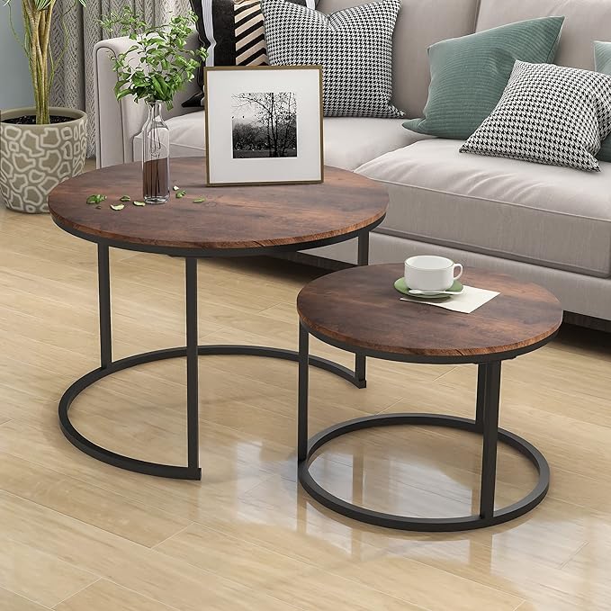 Dark wood coffee table