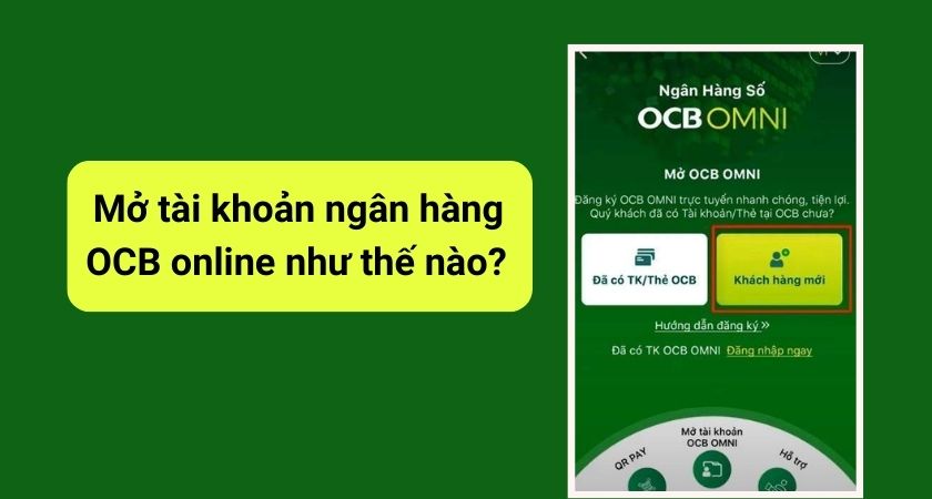 Mở tài khoản ngân hàng OCB Online