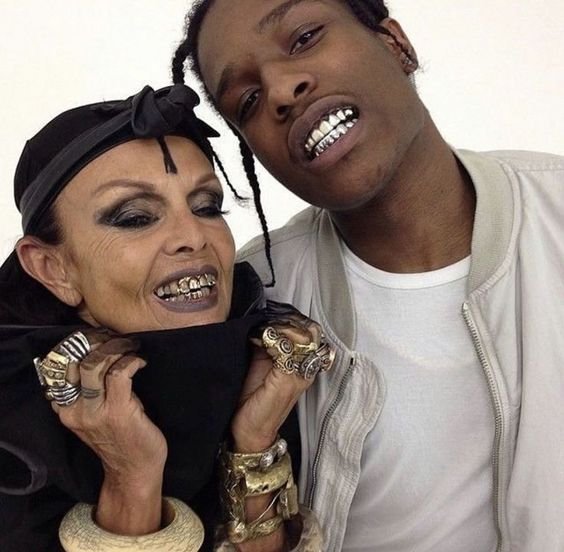 Picture of the gothic priestess and Asap Rocky