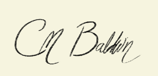 Signature of CM Baldwin