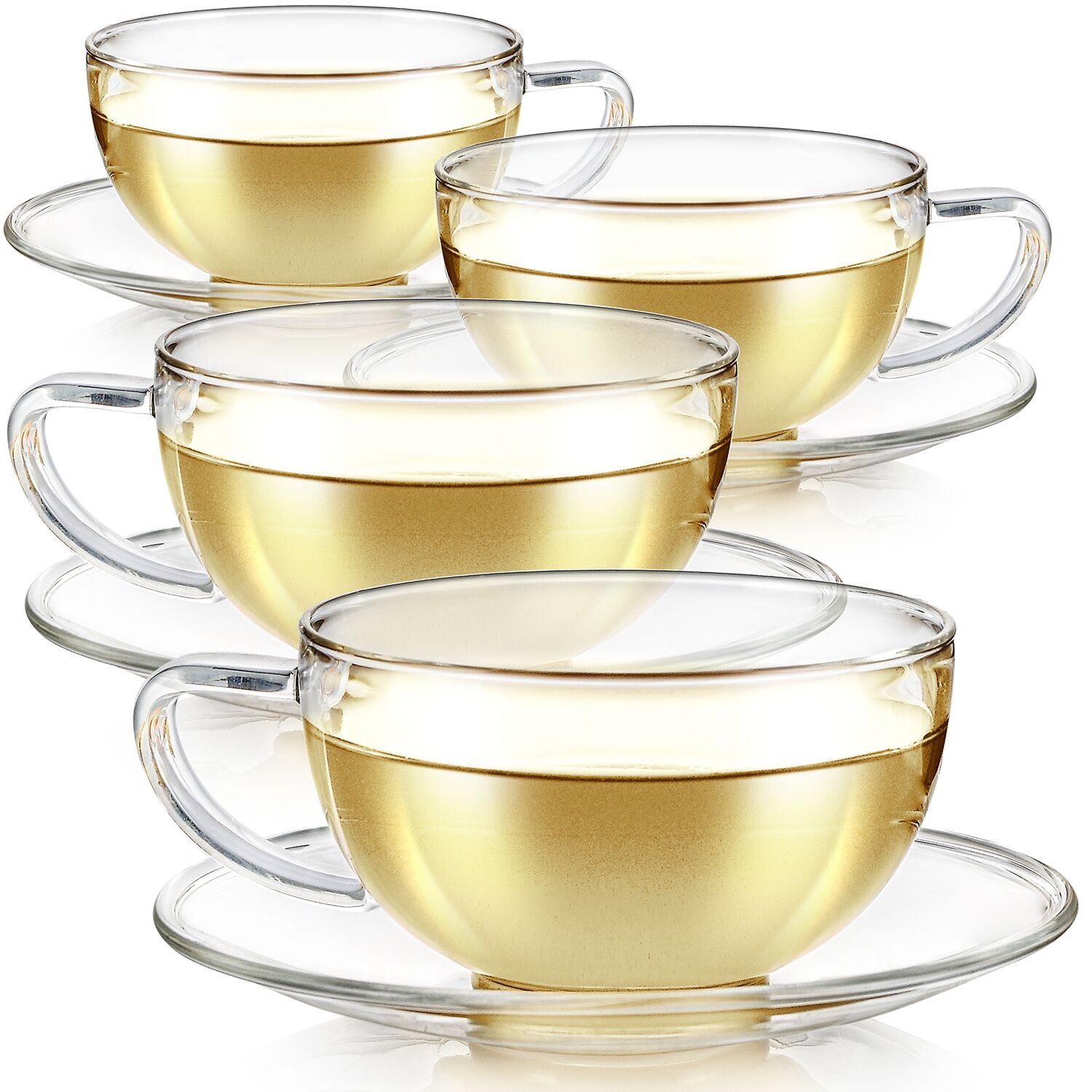 Teabloom borosilicate glass Kyoto Cup and Saucer Set tea accessories