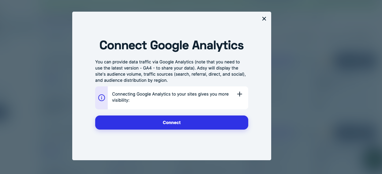 how to connect GA4 to site