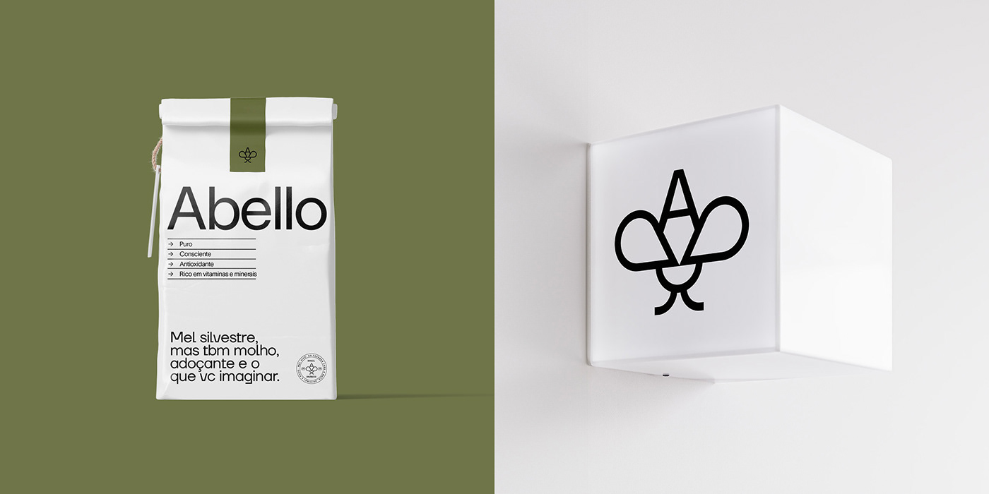 honey green packaging design brand identity Logo Design