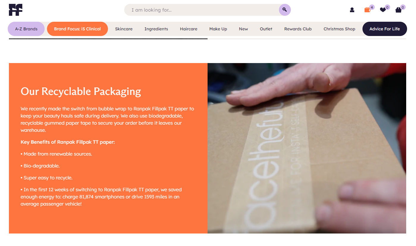 face the future recyclable packaging