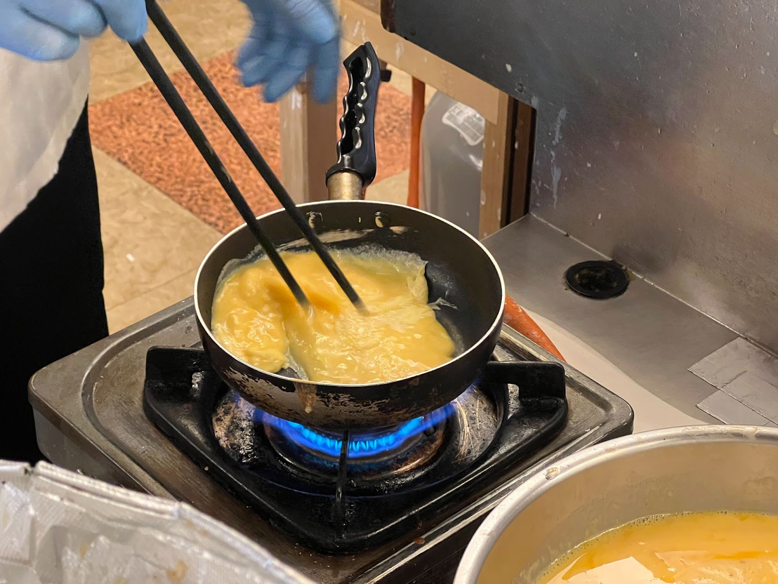 洞爺観光ホテル　朝食バイキングのオムレツ