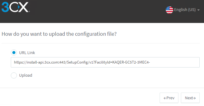 Scegli un metodo per fornire il file di configurazione