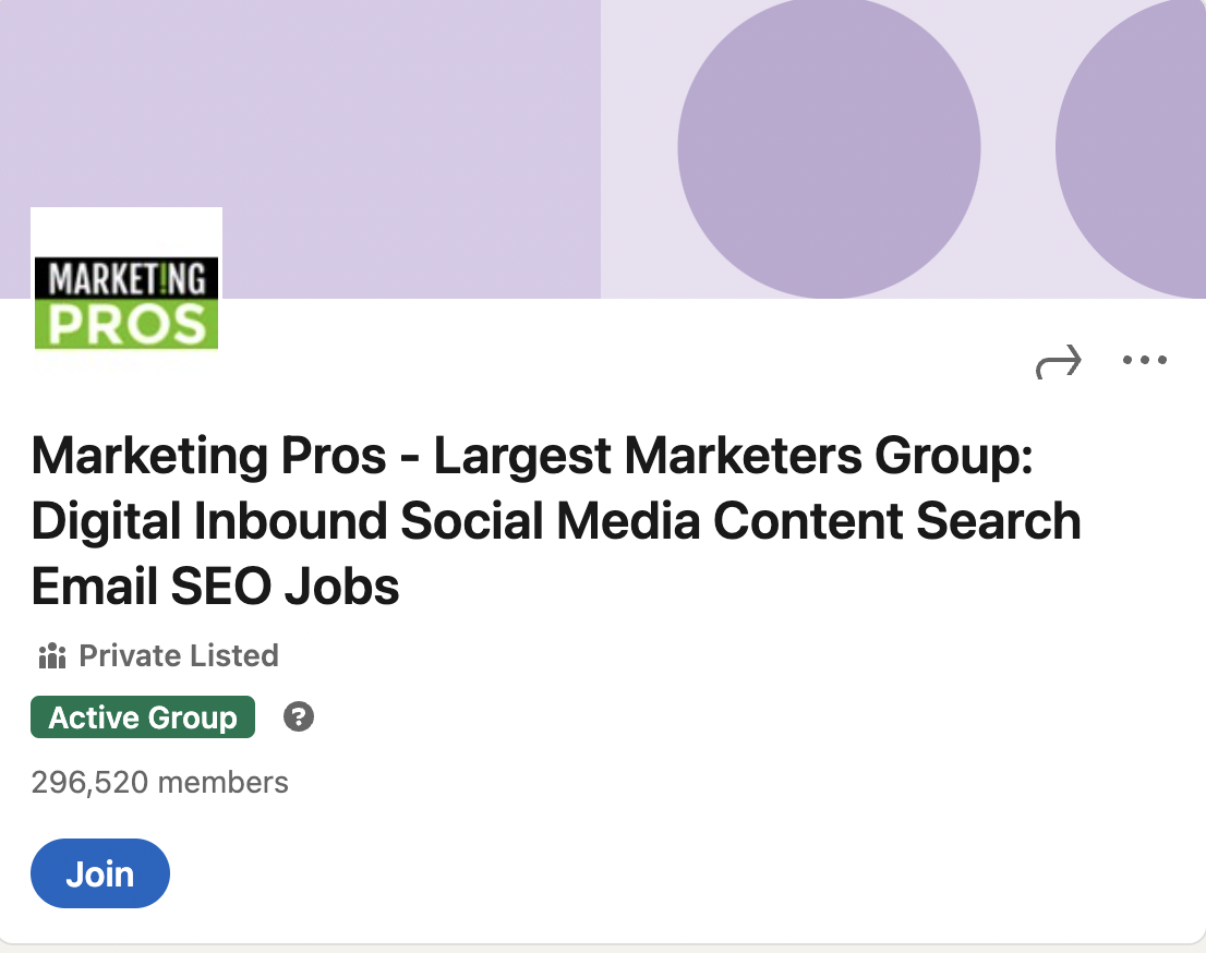 Marketing Pros - Largest Marketers Group