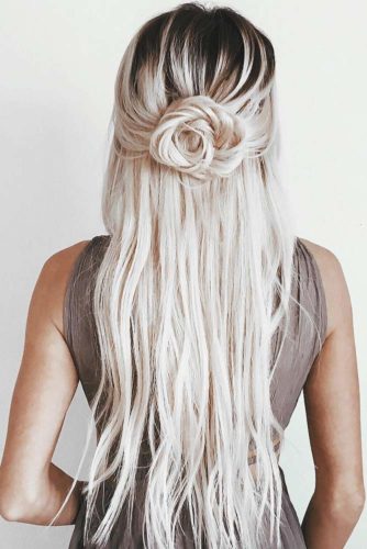 21 Pretty Rose Hairstyles for Long Hair - Ideas from Daily to Special Occasion