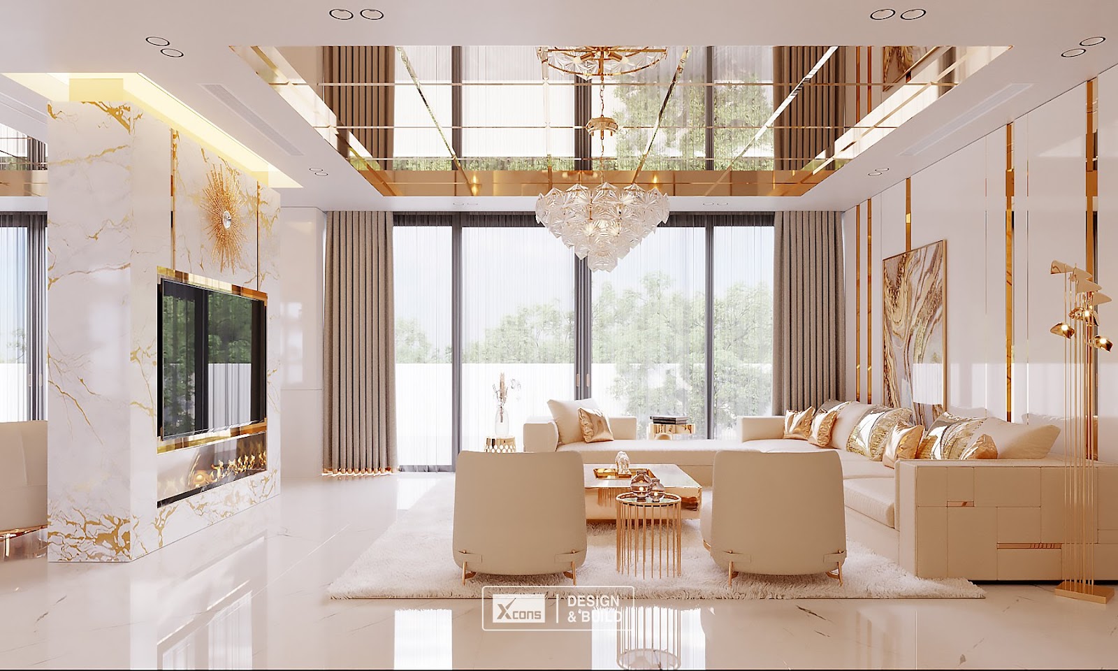 Thiết kế penthouse mãn nhãn và xa hoa