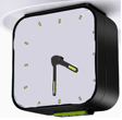A clock with a white face

Description automatically generated