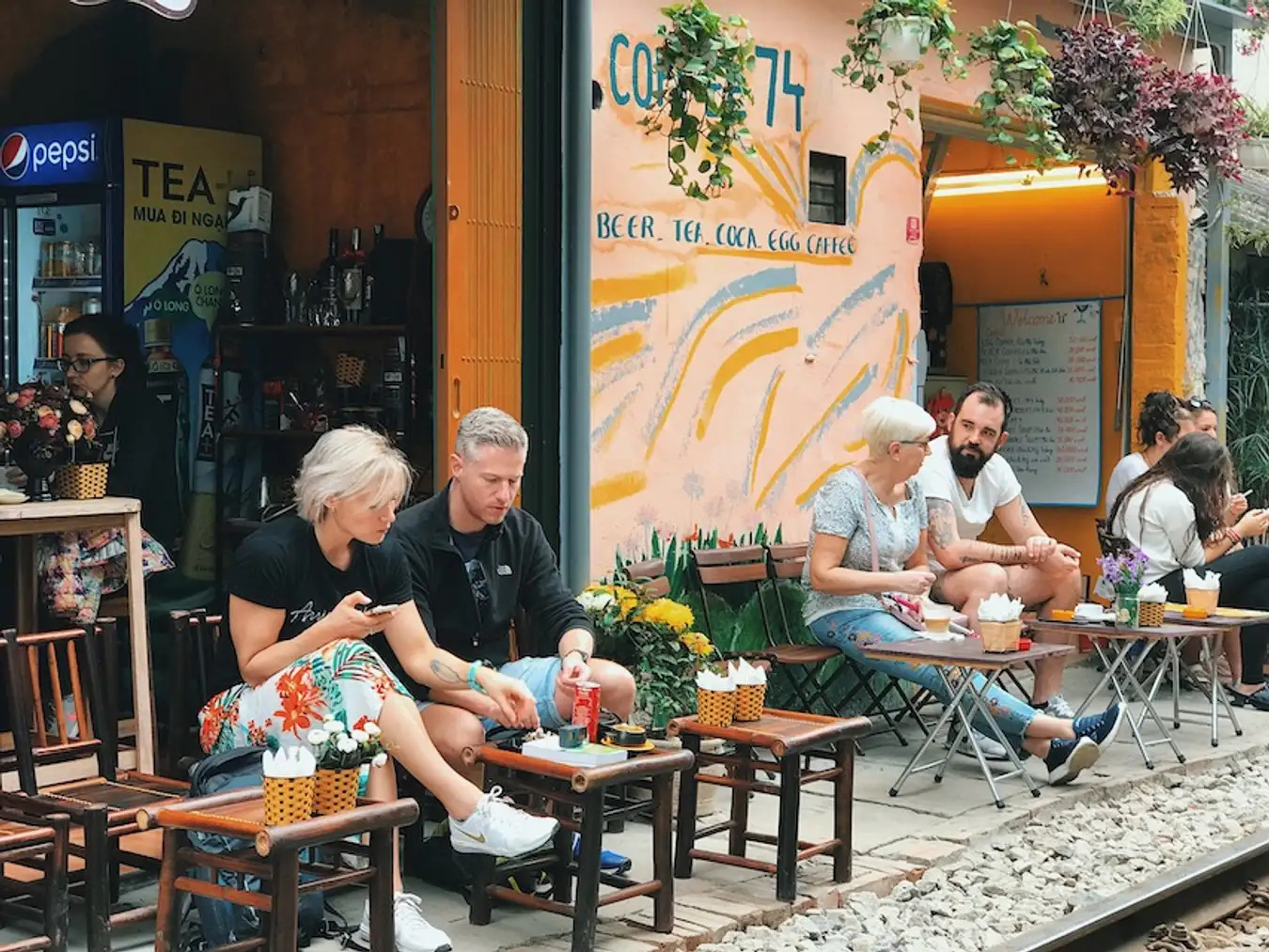 The Train Street Coffee in Hanoi
